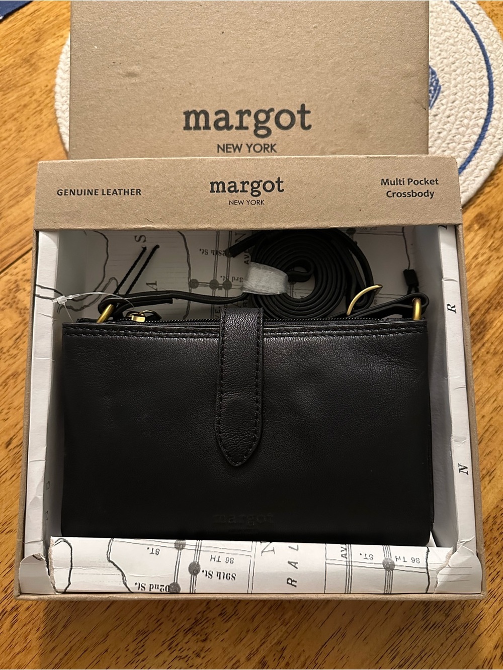 Margot New York Mini Black Leather
Crossbody Bag
